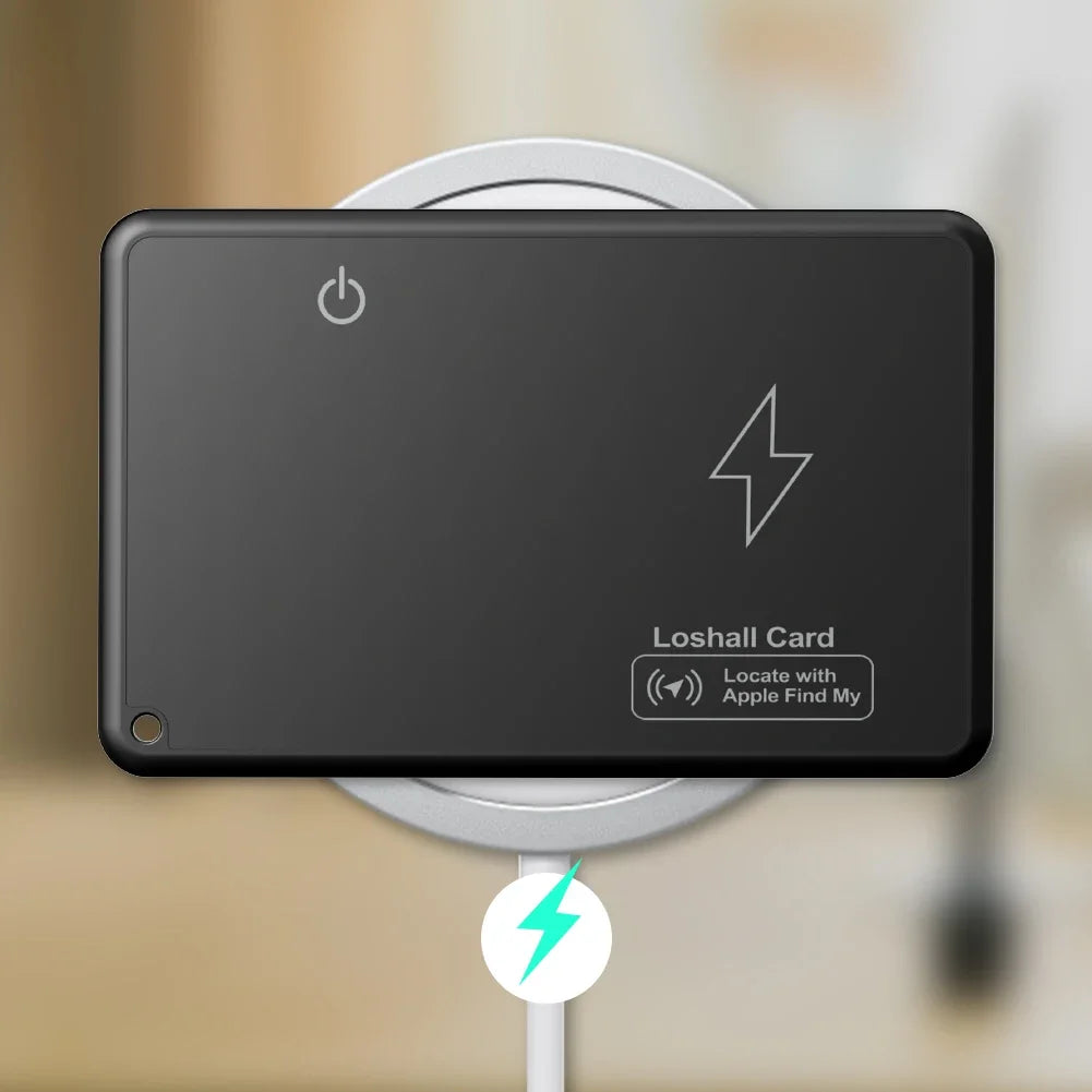 New Wireless Charging Tracking Location Wallet Tracker Card Waterproof GPS Locator Work with Apple Find My App Bluetooth Tracker